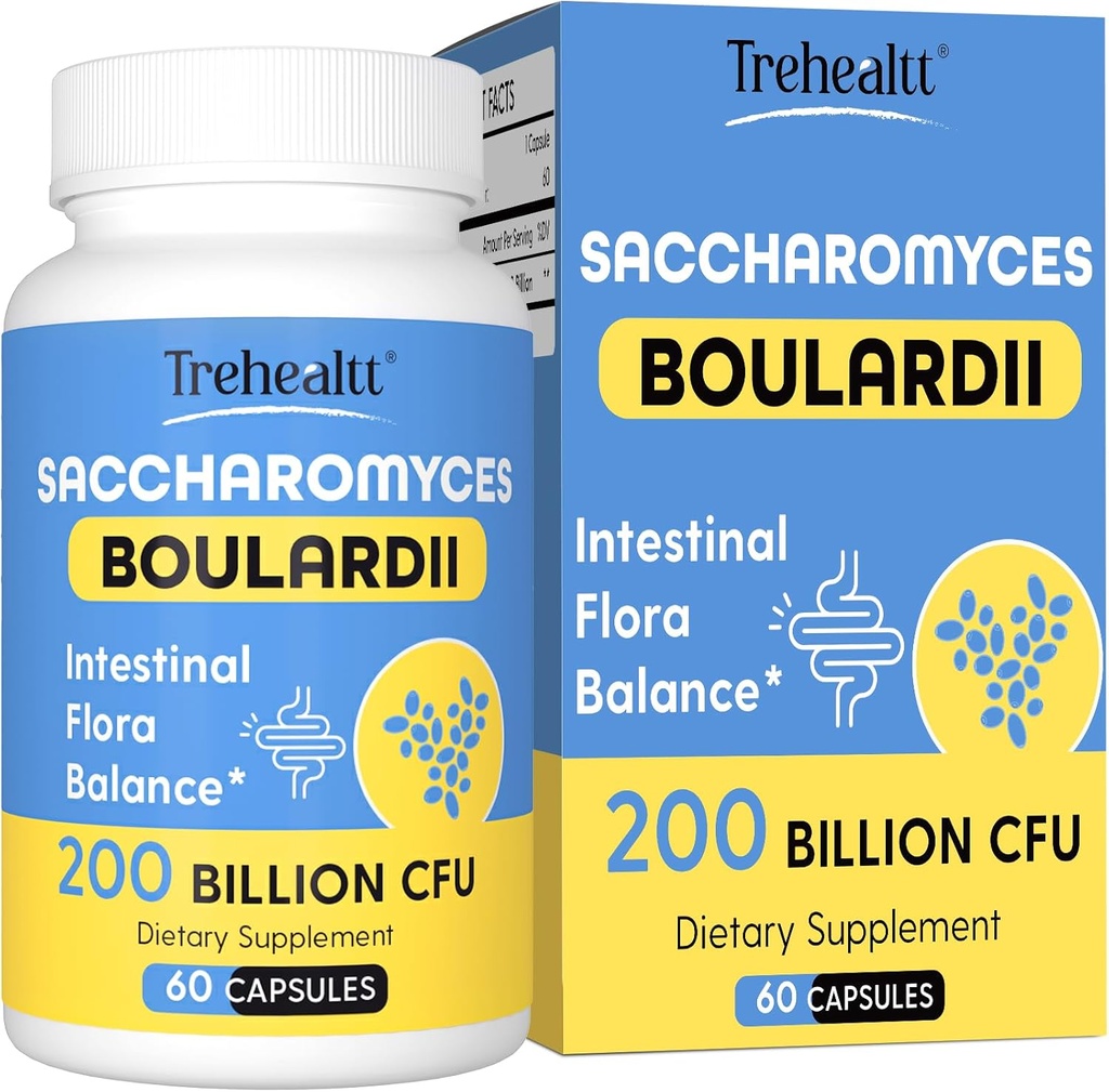 Saccharomyces Boulardii Probiotics 200 Billion CFUsの腸、腸、腸、腸、免疫及び消化器の健康、耐酸性及び棚安定剤、60日の供給のための臨床的にStudied Probiotic