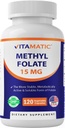 Vitamatic のメチルは 15mg - 120 の野菜カプセルの最大限に活用され、活動化させた高い効力– Metabolically 活動的な Folate を Folate