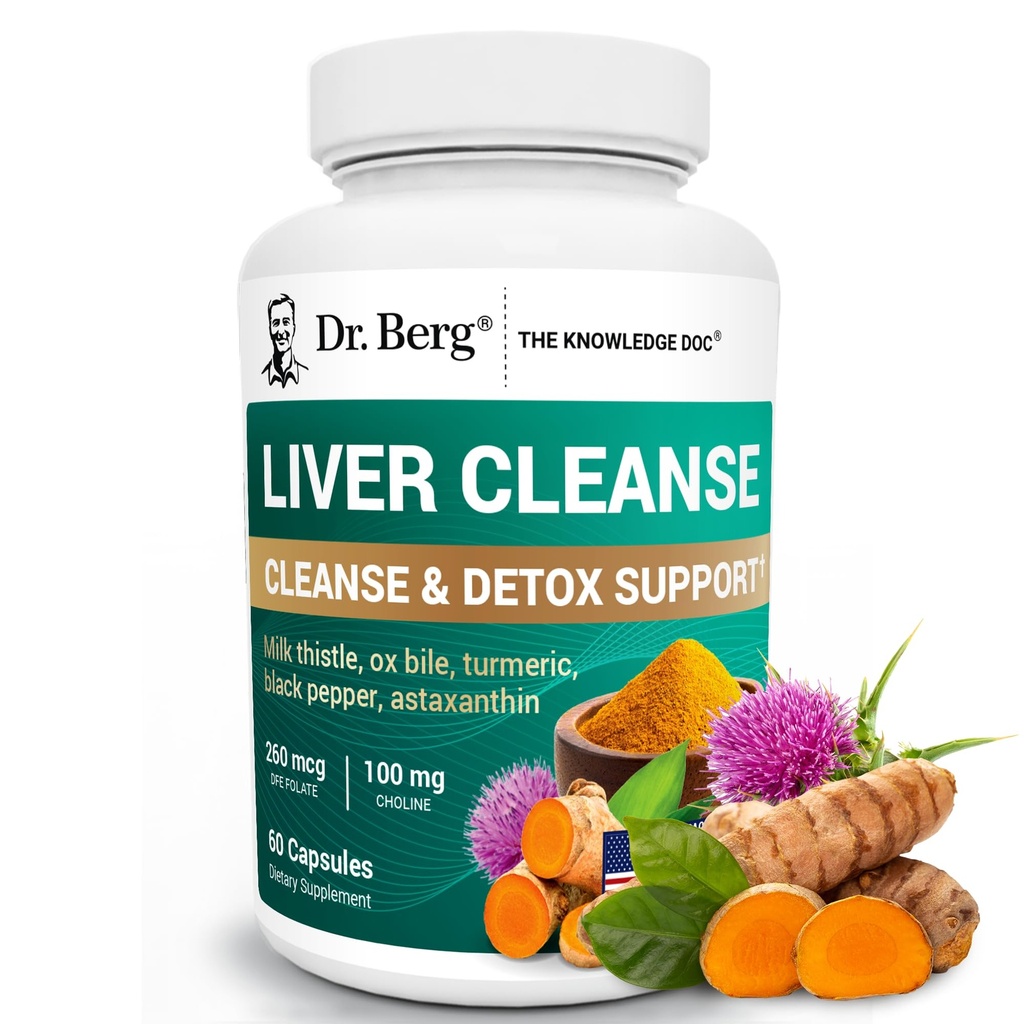 Dr. Berg のレバーの清潔な Detox のカプセルの w/Unique のブレンド乳牛、Ox のベール及び Folate - 肝臓の補足は Turmeric、黒いペッパー及びコリン- 60 のカプセルを含んでいます