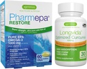 Pharmepa Restore&Longvida Lipidated Curcumin 500mgバンドル、1000mg純粋なEPA Omega-3フィッシュオイル&Ultra Bioavailable Curcumin、Igennusによる