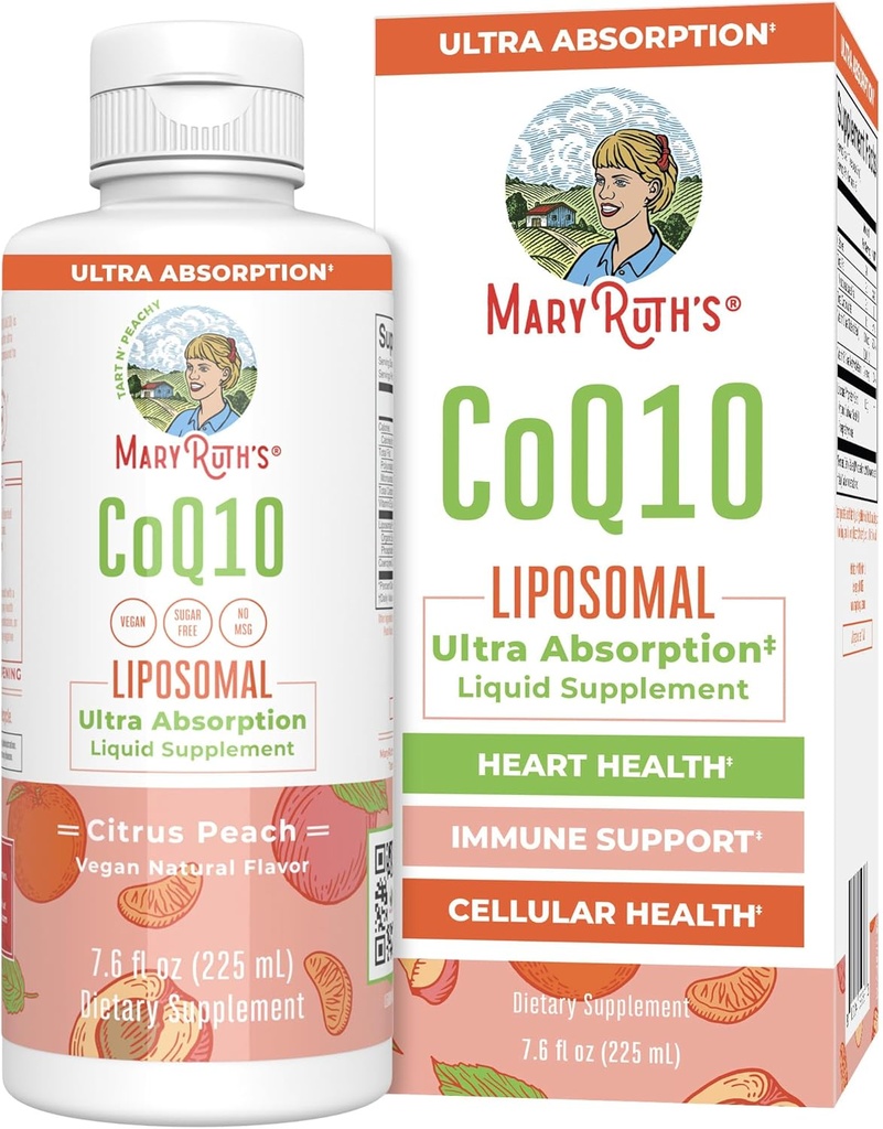 MaryRuth Organics Liquid Vitamin | ミツトコンドリアサポートと免疫システムのための補酵素Q10ハート健康 | ビーガン非GMO | 7.6 Fl Oz | 45 サービング