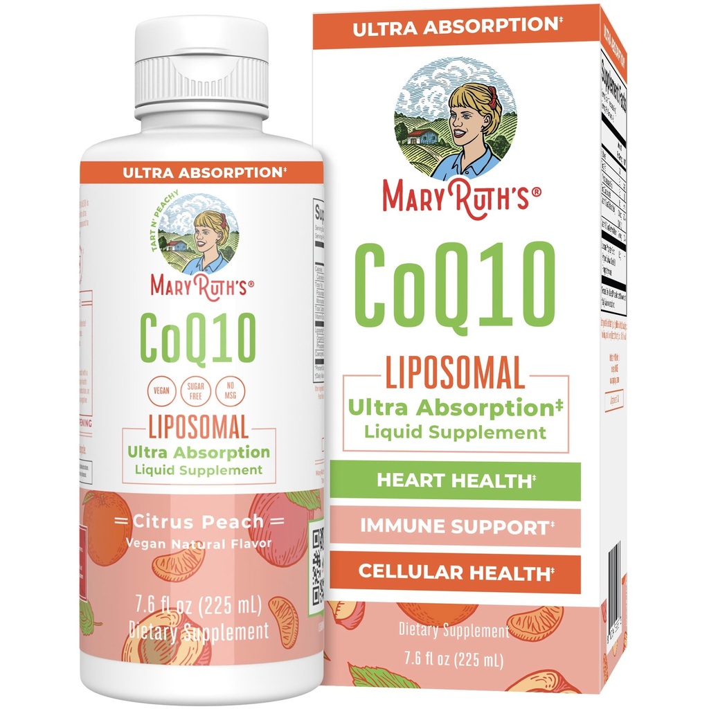 MaryRuth Organics Liquid Vitamin | ミツトコンドリアサポートと免疫システムのための補酵素Q10ハート健康 | ビーガン非GMO | 7.6 Fl Oz | 45 サービング