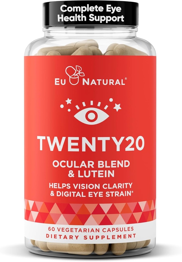 Twenty20 目のビタミン - 皮膚の健康、目の緊張、ドライアイとビジョンの健康 - ルテイン & ビルベリーエキス - 60 ソフトカプセル