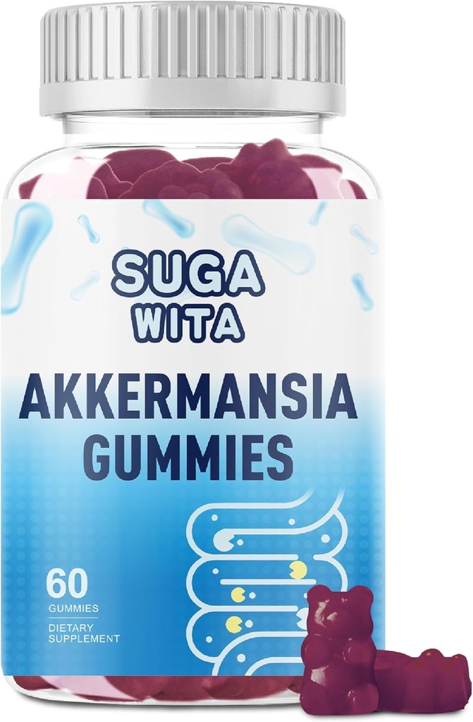 GLP-1 | Akkermansia Probiotics Gummies Supplement, Akkermansia Muciniphila 100 Million AFU with Inulin 400mg, Supports Digestive & Gut for Men & Women, 60 Counts