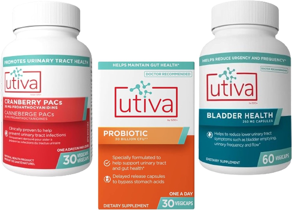 尿路の健康のための15%の束のUtiva Cranberry PACsの補足30のベジのカプセル+グアットおよび尿路面の健康30の遅れの解放のベジのカプセル+ Utivaのぼうこうの健康60のカプセル