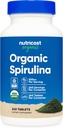 Nutricost Organic Spirulina 500mg, 240 Tablets - Gluten Free, Non-GMO