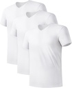 DAVID ARCHY メンズアンダーシャツ マイクロ Modal Ultra ソフト T シャツストレッチ モイスチャー ウィッキング Crewneck/V-Neck Tees for Men, 3-Pack