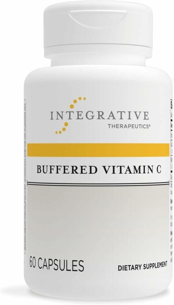 Integrative Therapeutics Buffered Vitamin C - 健康な皮膚とコネクティブチスのための抗酸化サポートサプリメント* - ビーガン&グルテンフリー - 60カプセル(60のサービング)