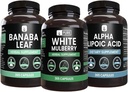 純粋な元のINGREDIENTSの白い桑、アルファLipoicの酸、Banabaのカプセルの束(365のカプセル)、純粋及び無希釈された、実験室は確認しました