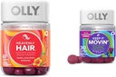 ケラチン&ビオチンとオリーヘアガミーとRhubarb&プルーンと便秘救済ガミー - 60 + 30カウント