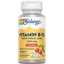 SOLARAY ビタミンB-12 1000mcg 葉酸味 | 天然チェリー風味 | ヘルシーエネルギーサポート | 90CT