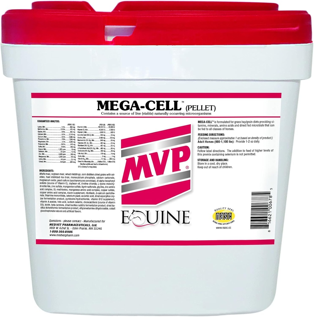 Mega-Cell (35lb) Balanced Vitamin & Mineral Support for Horses