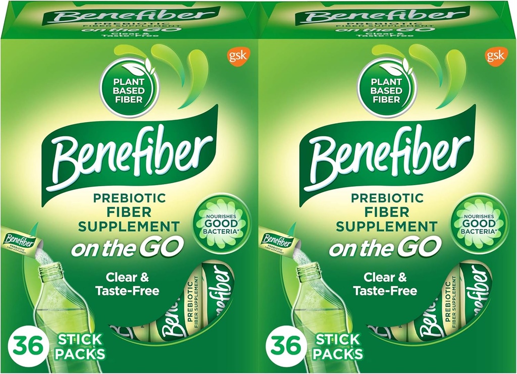 消化器の健康、毎日の粉、不燃の棒のパックのためのGoのPrebiotic繊維の補足の粉のBenefiber - 36の棒(2のパック)