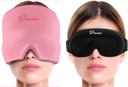 Theraice Migraineの頭痛の救助の帽子、熱及び風邪療法の帽子、片頭痛の救助の帽子、涼しいゲルの頭部の覆い、頭痛の帽子のアイスパックのマスク+Theraiceの冷却のゲルの救助の睡眠マスク