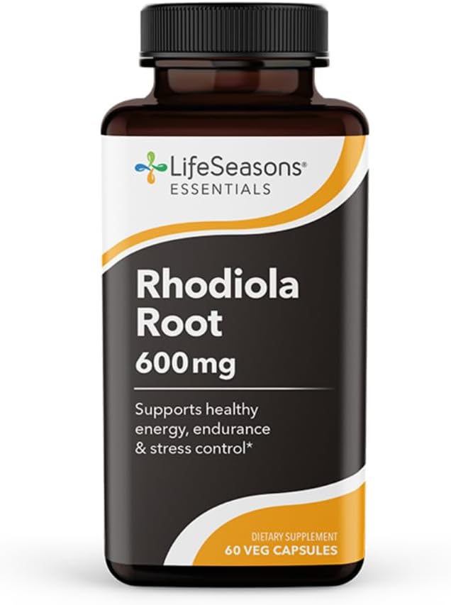 LifeSeasons Essentials Rhodiola Root - 健康なストレスの応答、自然な睡眠周期、脳の健康及び多くを支えて下さい - 自然なカルム サポート - 2カプセルごとの600のmg - 30日の供給