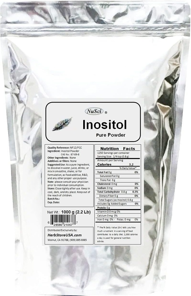 Inositolのバルク純粋な粉1000g (2.2のlb) NF12及びFCCの質の標準
