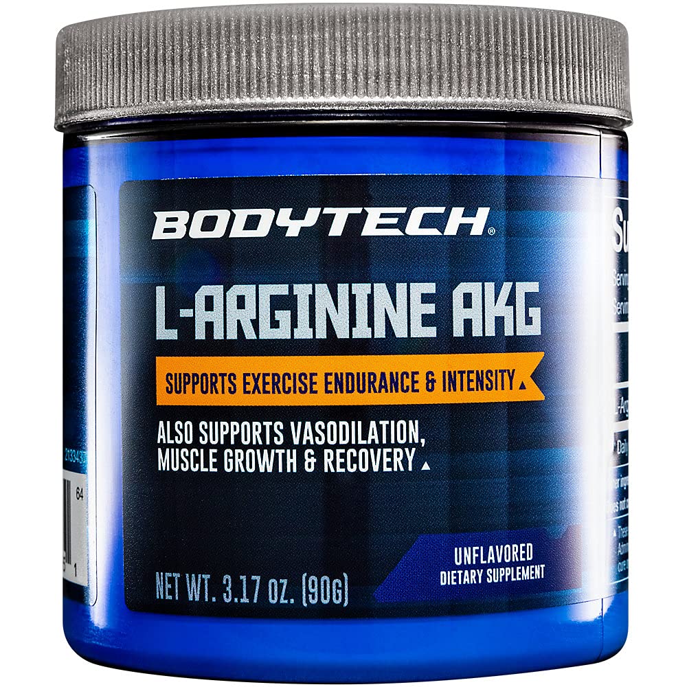 BODYTECH L-Arginine AKG 3000MG - サポート練習の持久力及び強度、筋肉成長及び回復、Vasodilation、Nitric Oxide (3.17 Ounceの粉)