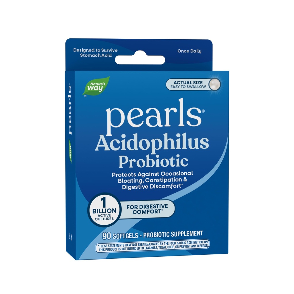 Nature's Way Probiotic Pearls Acidophilus、Digestive Balance & Gut Health、Occasional constipation and Bloating*、1 Billion Culture、90 Softgelsを削減