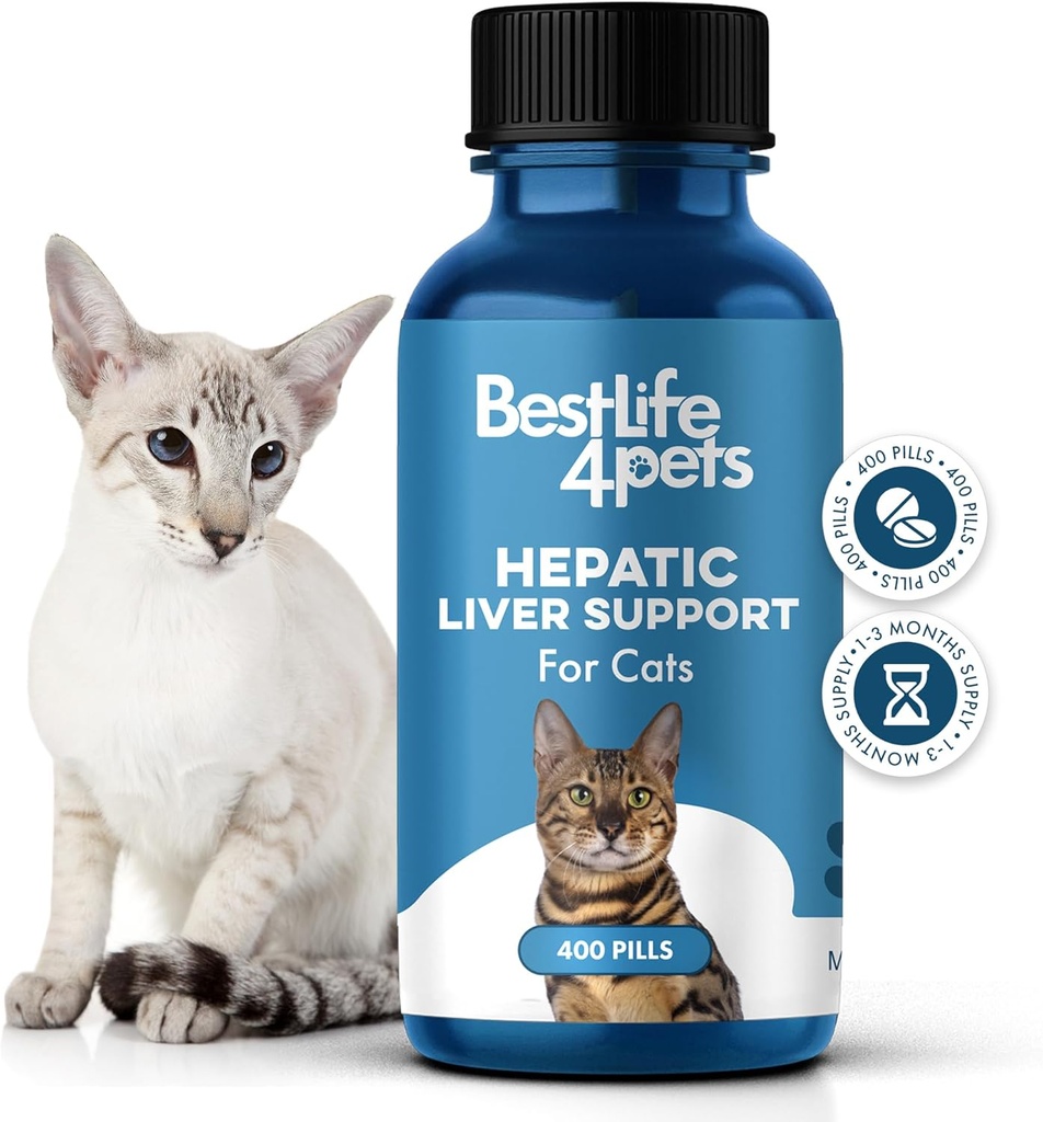 猫の分解性、ホメオパシー、肝臓のデトックスおよび栄養素吸収のための消化管の補足のための Hepatic の肝臓のレバー サポート 100% 自然な、与えること容易化学薬品か添加物、400 の丸薬の放して下さい
