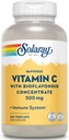 SOLARAY BufferedビタミンC 500mg - バイオフラボノイド、ローズヒップとアセララチェリー - 免疫サポートサプリメント - 消化しやすい、ビーガン、ラボ検証済み、60日間保証 - 250サービング、250 VegCaps