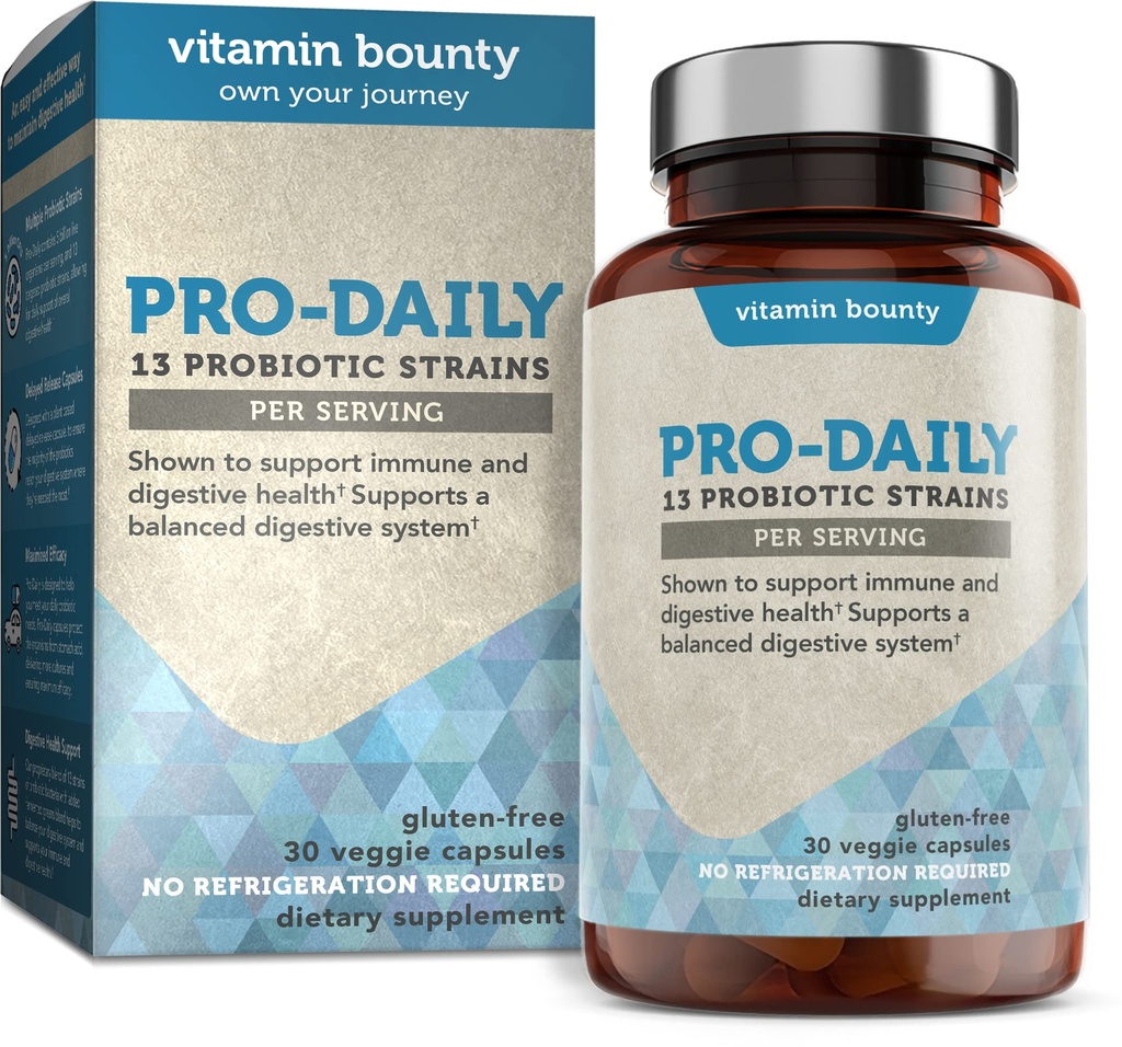 ビタミンBunty Pro-Daily Probiotic 5 Billion CFU - 消化器の健康のためのLactobacillusのAcdophilus及びBifidobacteriumの13の緊張 - 男性及び女性の腸の健康サポートのためのプロバイオティクス