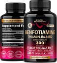 Benfotiamine 300のmg - Nerveサポート、エネルギー及びMetabolismサポート-Benfotiamineの補足の脂肪溶性のビタミンB1 -非常にBioavailable及び吸収性-Teamin、ビタミンB12及びB6 - 90のカプセルを使って