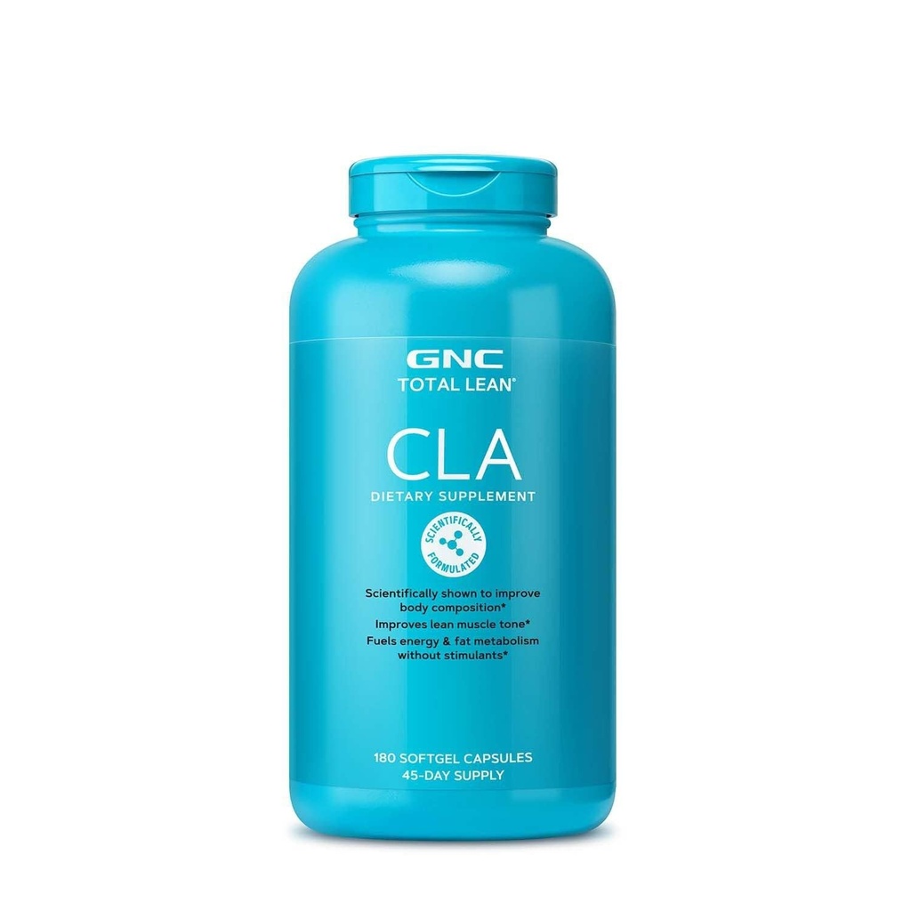 GNCトータルリーンCLA、ボディコンポジションとリーンマッスルトーン、燃料脂肪代謝と興奮剤のないエネルギー、グルテンフリー、180ソフトゲル
