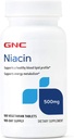 GNC Niacin 500mgの100のタブレットは、血容器の健康を支えます