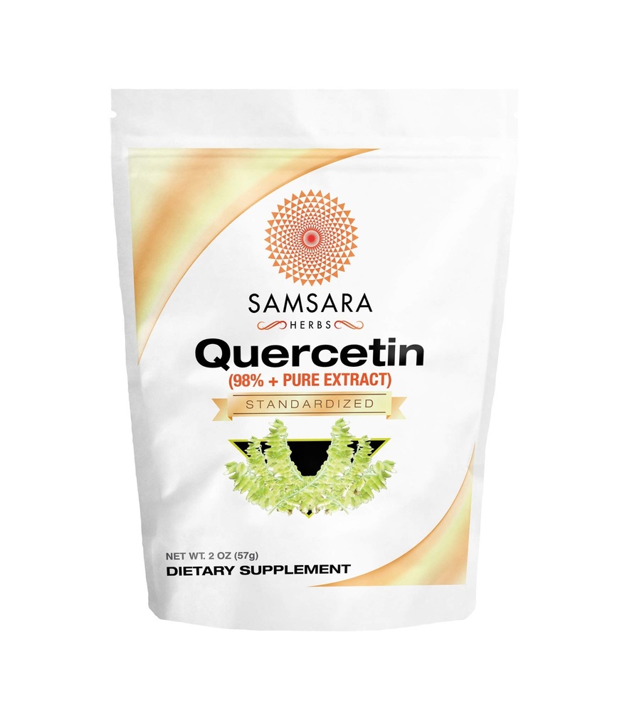 Samsaraのハーブのケルセチン98%+の純粋なエキスの粉(2oz/57g) - 114 x 500mgカプセルに等しい