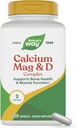 Nature's Way Calcium マグネシウム&ビタミンD複合体、健康な骨と歯、筋肉機能*、筋肉のリラックス、ビタミンD3、グルテンフリー、100カプセル(パッケージ5月Vary)