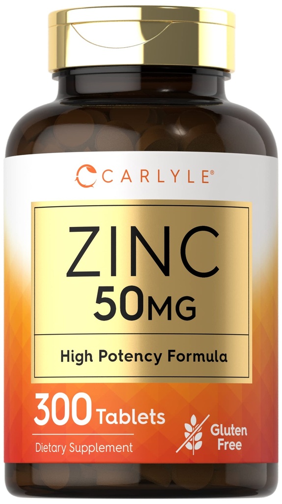 カルライル亜鉛50mg | 300錠 | ベジタリアン・非GMO・グルテンフリー対応サプリメント | 亜鉛グルコネート | 高効力式