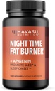 HAVASU NUTRITION夜時間の脂肪バーナー+アピゲニン、120ct