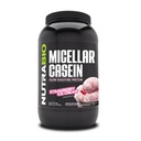 NutraBioカゼインプロテインパウダー、Micellarカシーエンパウダー、25gスローダイジェストプロテイン、ヘルプフル、一晩筋肉回復&成長、BCAA&EAA、グルテンフリー、大豆フリー、2lbイチゴアイスクリーム