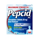 Pepcid AC最高の強さの胸当ての救助のタブレット、OTCの薬は酸の消化及び酸の胃、20mgのファモチジンの酸の減力剤、ICYの涼しいミント、40のctが原因で心焼けを防ぎます