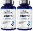 1MD栄養MoveMD - 共同健康補助食品 - 医師の処方 | コラーゲン、アスタキサンチンなど | 30カプセル(2パック)