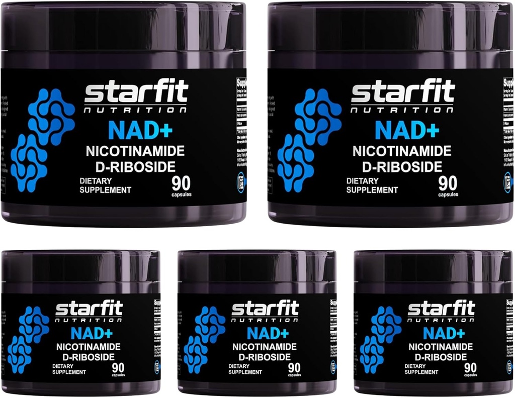 STARFIT - ニコチンアミドD-Riboside、NAD+をサポートするためのニコチンアミドリボシド レベル、焦点およびエネルギー補足、MetaismbolサポートNicotinamideの肋骨の補足、450のカプセル
