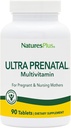 NaturesPlus Ultra Prenatal Multivitamin - 800 mcg Folate、90 ベジタリアン タブレット - アイアン、イオダイン、カルシウム&Bコンプレックス ビタミン - グルテンフリー - 45 サービング