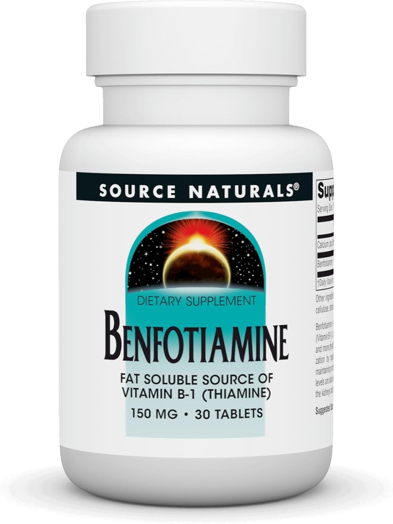 Source Naturals: Benfotiamine, Fat Soluable Source of Vitamin B-1 (Thiamine) 150 mg 30 Tablet
