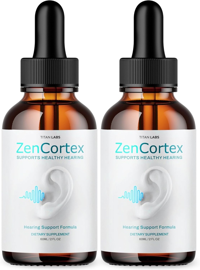 (2パック) ZenCortex - Zen Cortex Ear Drops、Tinitus Advanced Formula SupplementのZenCortex、Zen Cortexすべての自然補聴器フォーミュラサプリメント イヤーリリーフビーガン成分(60サービング)