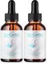 (2パック) ZenCortex - Zen Cortex Ear Drops、Tinitus Advanced Formula SupplementのZenCortex、Zen Cortexすべての自然補聴器フォーミュラサプリメント イヤーリリーフビーガン成分(60サービング)