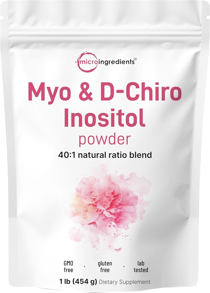 マイクロ成分 Myo-Inositol&D-Chiro Inositolパウダー、1lb(221のサービング) | 40:1 女性のための理想的な比率のイノシトールサプリメント | ホルモンバランスとオワリアンの健康をサポート | GMO、ビーガン、フィラーフリー