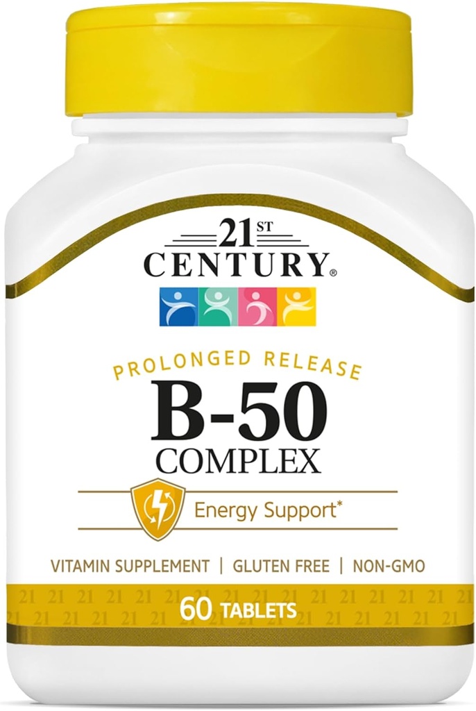 21st Century B 50 Complex Prolonged Release Tablets, 60 Count (Pack of 1)
