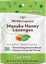Wedderspoon Manuka 蜂蜜 免疫 ロゼンジ, クールミント, 2.6 Oz (パッケージ 1), 本物ニュージーランドハニー, 2 時間以内のブースト免疫