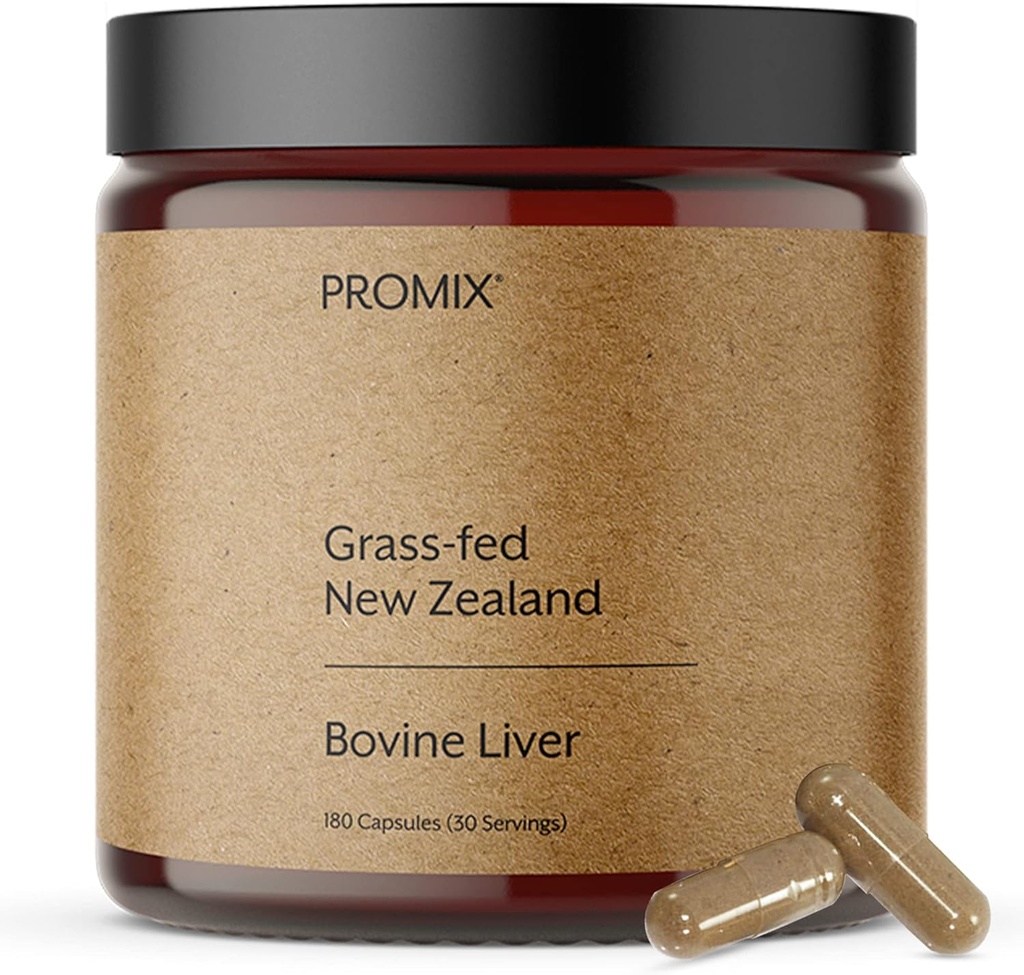 ProMixの栄養物の草の餌の未加工ビーフのレバーの補足、Multivitamin - BioavailableのビタミンA、B12、D3のヘムの鉄- 180のゼラチンのカプセル