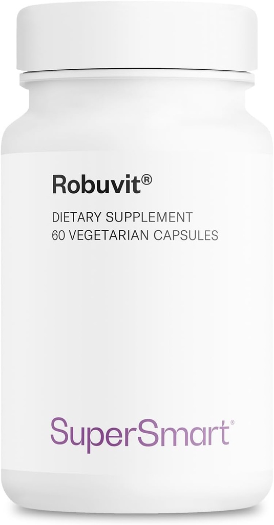 Supersmart Robuvit (フレンチオークウッドエキス) 1日あたりの200mg - エネルギーサプリメント&抗酸化剤   非GMO&グルテンフリー - 60ベジタリアンカプセル