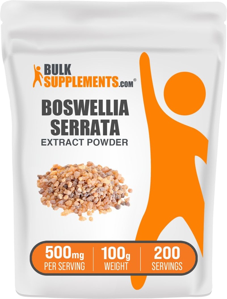 BulkSupplements.comボスウェリアセラタエキスパウダー - ボスウェリアサプリメント、フランキンセンス樹脂から - ビーガン&グルテンフリー、給食当たり500mg、100g(3.5オンス)(パック1)