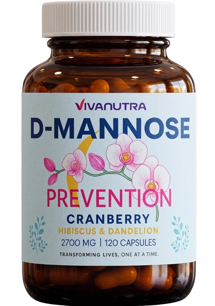 クランベリーDマンノーゼカプセル - クランベリー、ハイビスカス&タンポ、2000 mg /日 - 尿路の健康と快適さをサポート - 120ベジギーカプセル