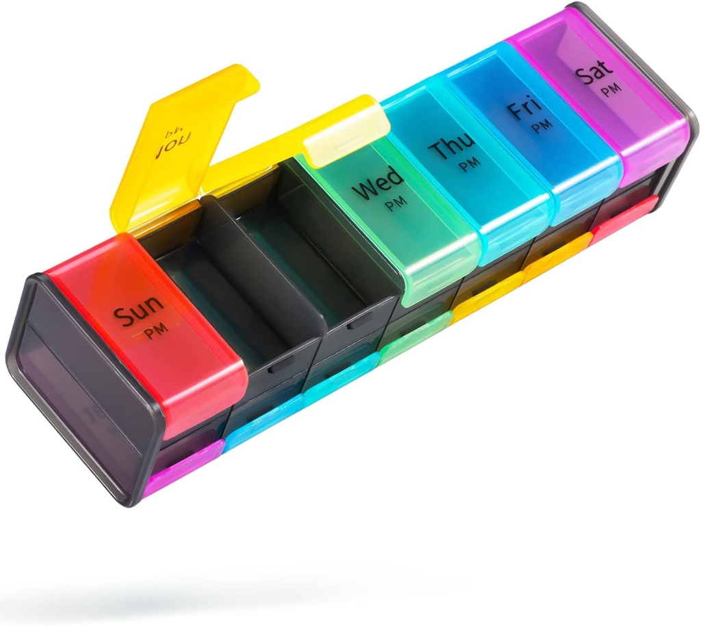 余分大きい丸薬のオルガナイザー 2 日、大きい週刊の丸薬箱のオルガナイザー、巨大な 7 日、AM PM の丸薬の箱、すべての Meds のための 14 のコンパートメントが付いている巨大な毎日の丸薬の容器(倍は覆われた)