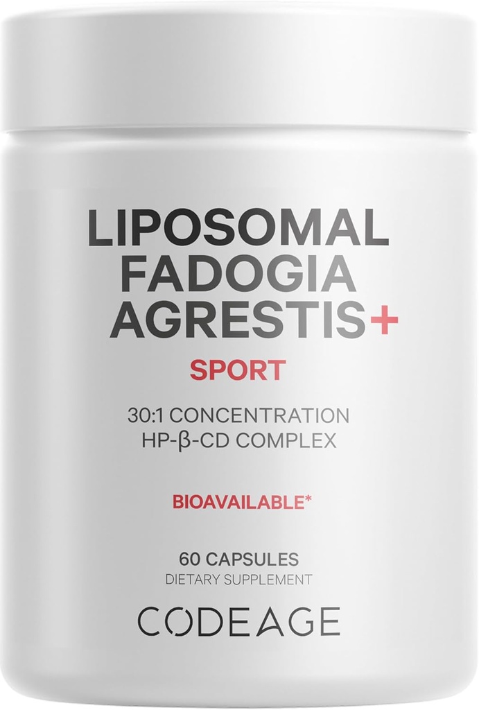 Codeage LiposomalのFadogia Agrestis 600mgの補足-Fadogia Agrestis 30:1のエキス、ビタミンD3、亜鉛、Fenugreek、BioPerineの黒のペッパー- 2-Monthの供給-Liposomal配達-非GMO、60のカプセル