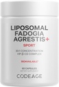 Codeage LiposomalのFadogia Agrestis 600mgの補足-Fadogia Agrestis 30:1のエキス、ビタミンD3、亜鉛、Fenugreek、BioPerineの黒のペッパー- 2-Monthの供給-Liposomal配達-非GMO、60のカプセル